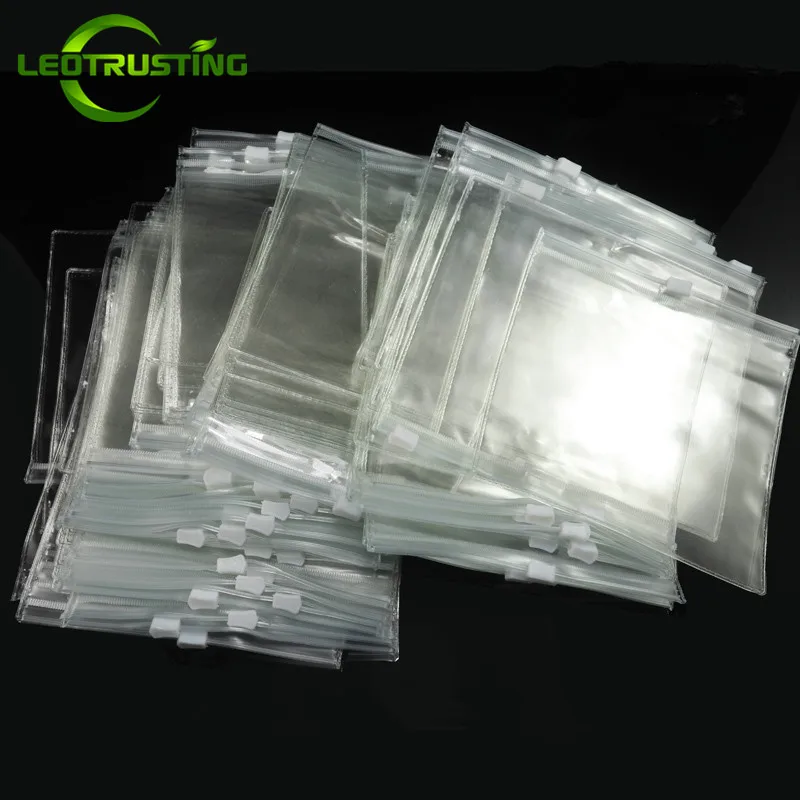 10pcs PVC Self Sealing Plastic Jewelry Zip Lock Bags Thick Clear Ziplock  Earrings Packaging Storage Bags Jewelry Packaging Bag