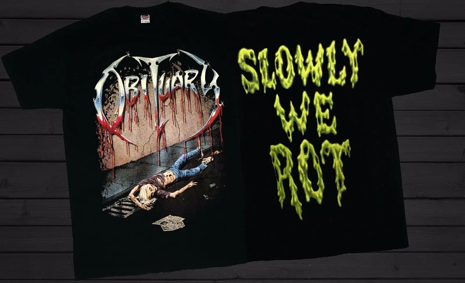 Некролог-медленно мы рот-Death metal-Deicide-смерть футболка-Размеры: S для 7XL | Мужская