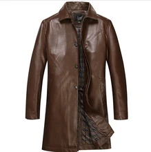 L-8XL!!! New 2015 Long in The Spring Of The New Fashion Men’s High-grade Sheep Skin Locomotive Motorcycle Fur Leather Jacket