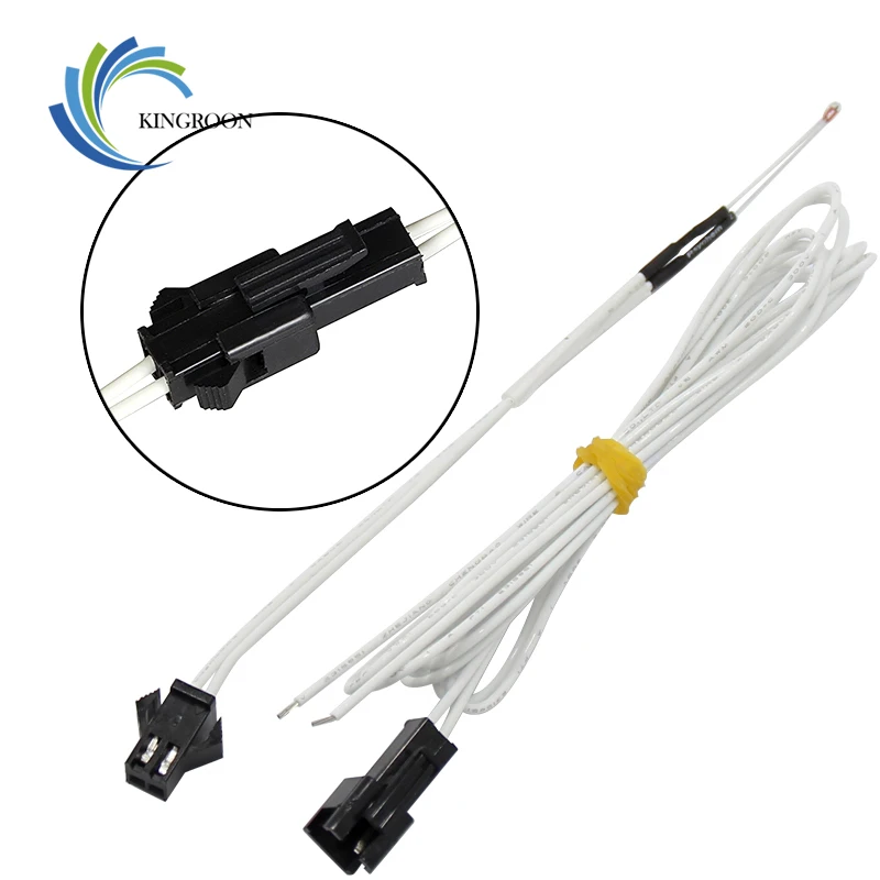 

100K ohm NTC 3950 Thermistors Sensors Replacement B end Line with Dupont Cable Part 3D Printers Parts Temperature 103CM KINGROON