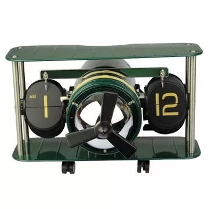 

Metals bracket clock automatically page turning flop came clock bell bracket clock head aircraft model helicopter fighter clock