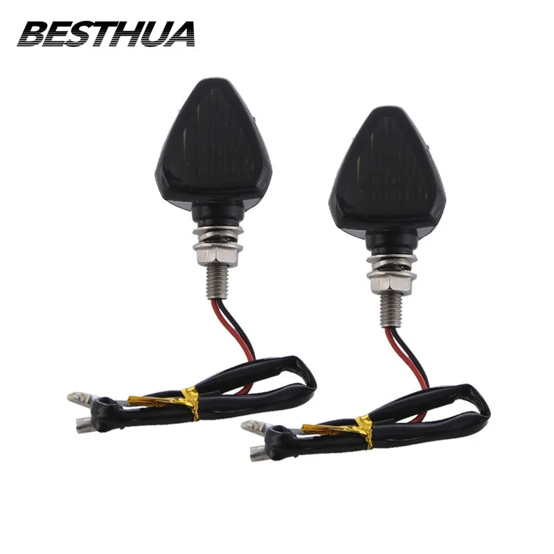 cheap HOT 2Pcs Motorcycle 12LED Motorbike Turn Signal Blinker Indicator Amber Light for Cruiser Chopper Sport Bike Street Bike 12V J15