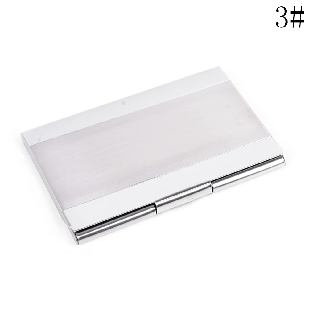 

1Pcs Stainless Steel Silver Aluminium Metal Case Box Waterproof Business ID Name Credit Card Holder Cover Namecard Cardcase