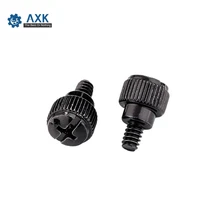 10 pces 6 #-32*6 thread dentes computador computador caso ventilador de refrigeração ajuste toolless parafuso thumbscrews parafuso de polegar m3.5