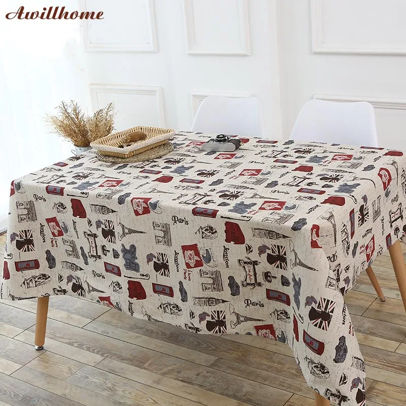 Awillhome 11Size Black White Stripes Tablecloths Home ...