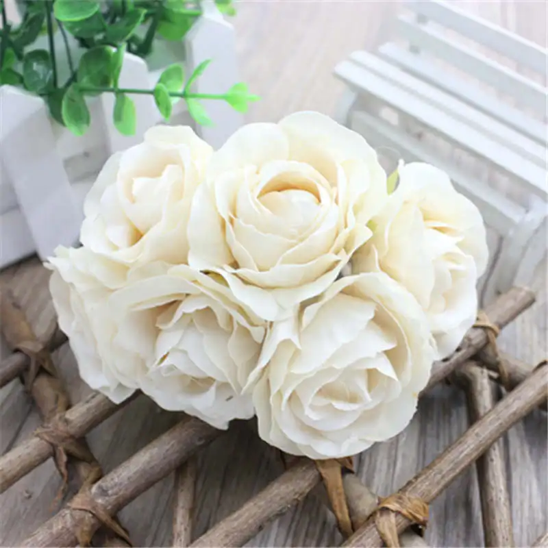 

Free Shipping simulation rose bouquet rose series rose flower hand holding flower accessories 24pcs