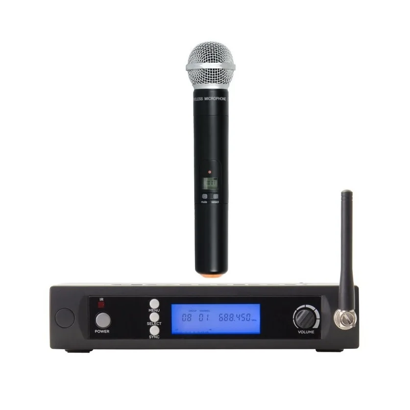 

draadloze microfoon UHF Single Wireless Radio Karaoke Microphone System Free Shipping