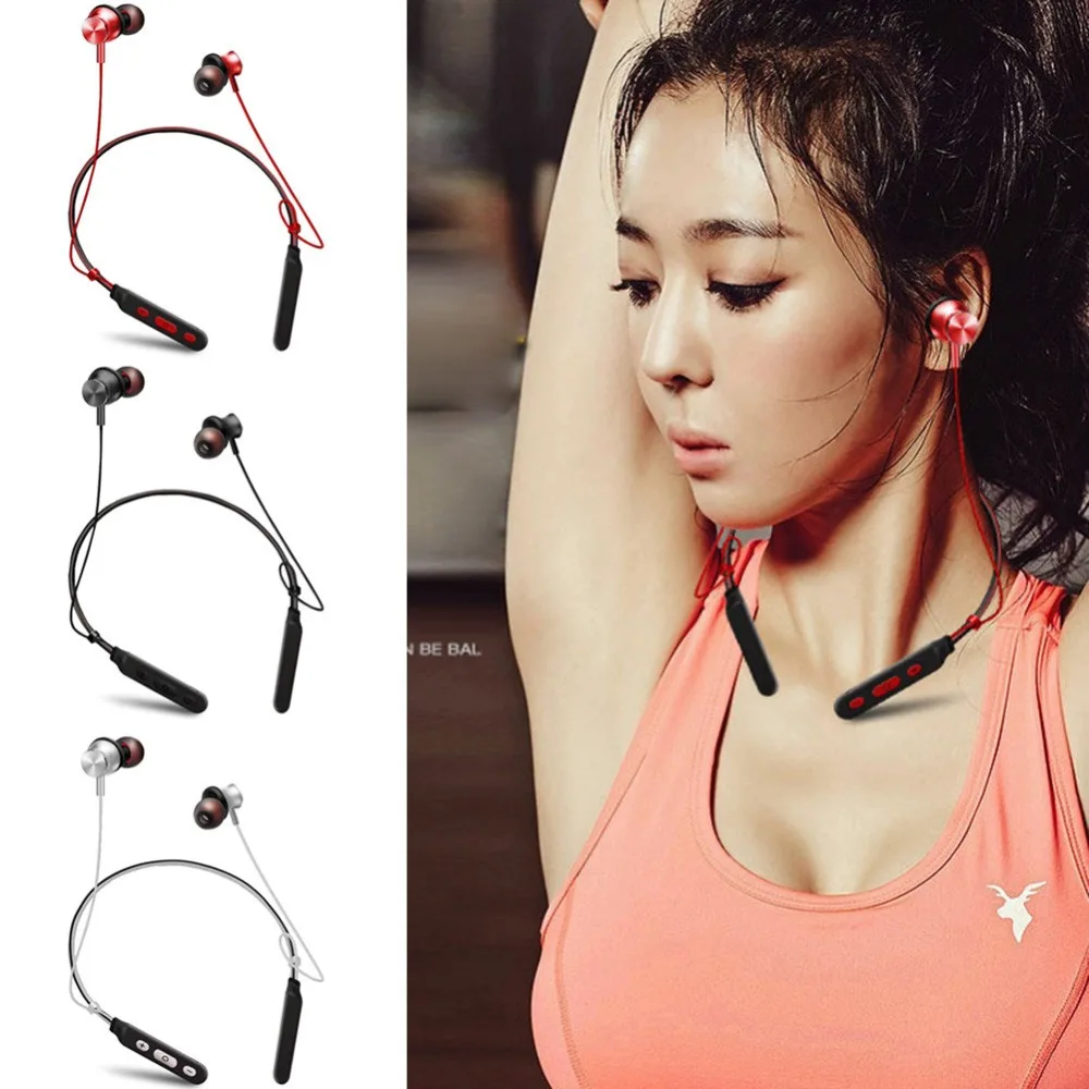 Stereo Neck Hanging Wireless Sports Bluetooth Headset For iPhone 7 Plus