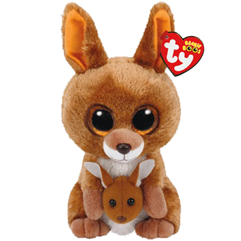 Ty Beanie милые животные Kipper коричневый плюшевый кенгуру игрушка кукла 15 см | Игрушки