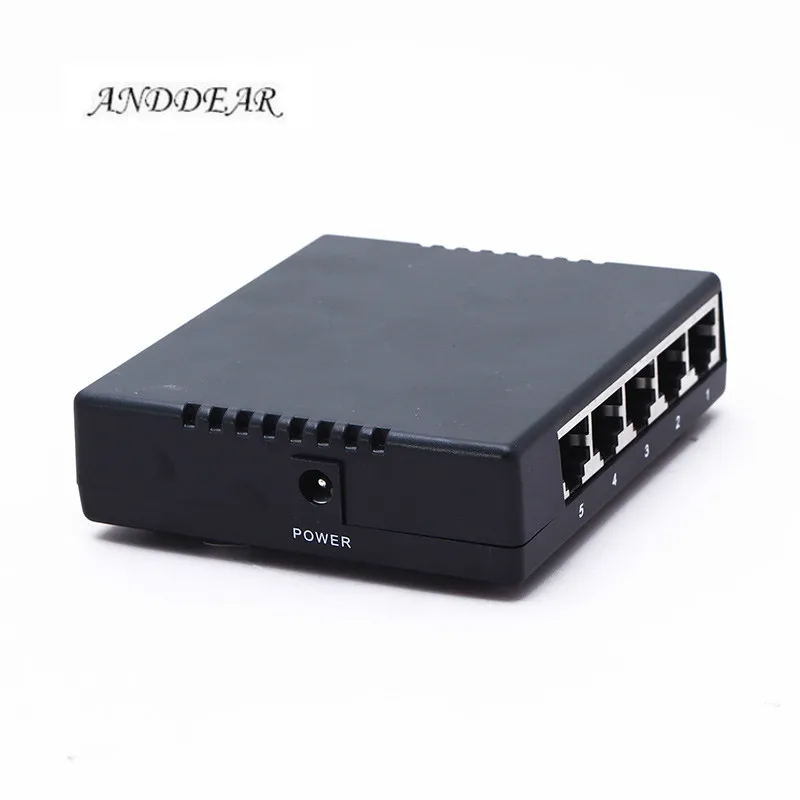 ANDDEAR Z1 пассивный 5 портовый Poe коммутатор 12 В 4/5 + 7/8 ethernet 10/100 Мбит/с poe с 4 портами