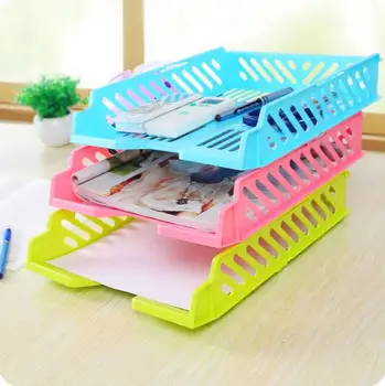 

Desktop Plastic Storage A4 Paper Basket Storage Rack Pull Type Finishing Box