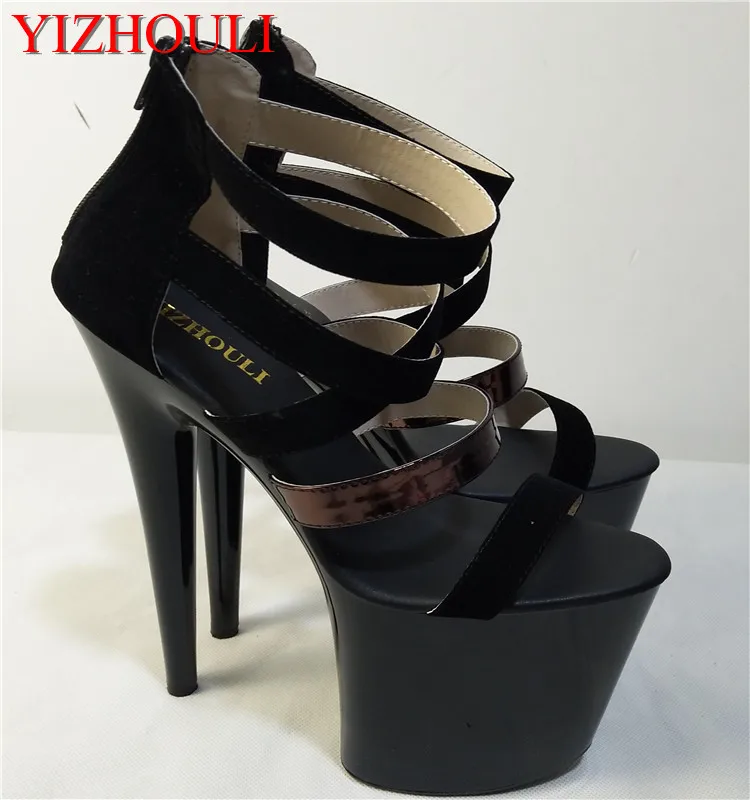 

Designer euramerican style shoes sexy high heels sandals stage since 17cm