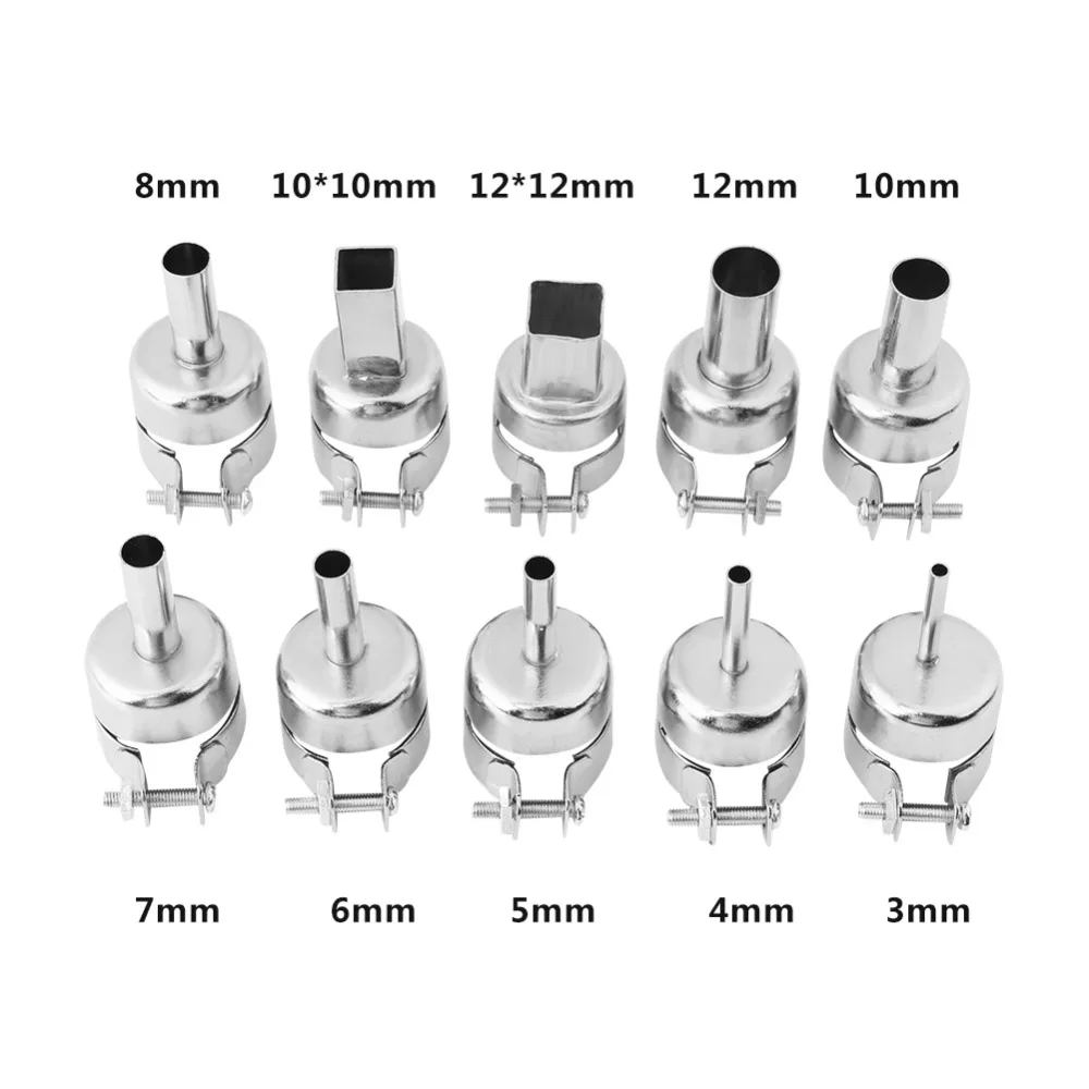 

10pcs/Set Heat Gun Nozzles Kits For Hot Air Soldering Station Repair Tools