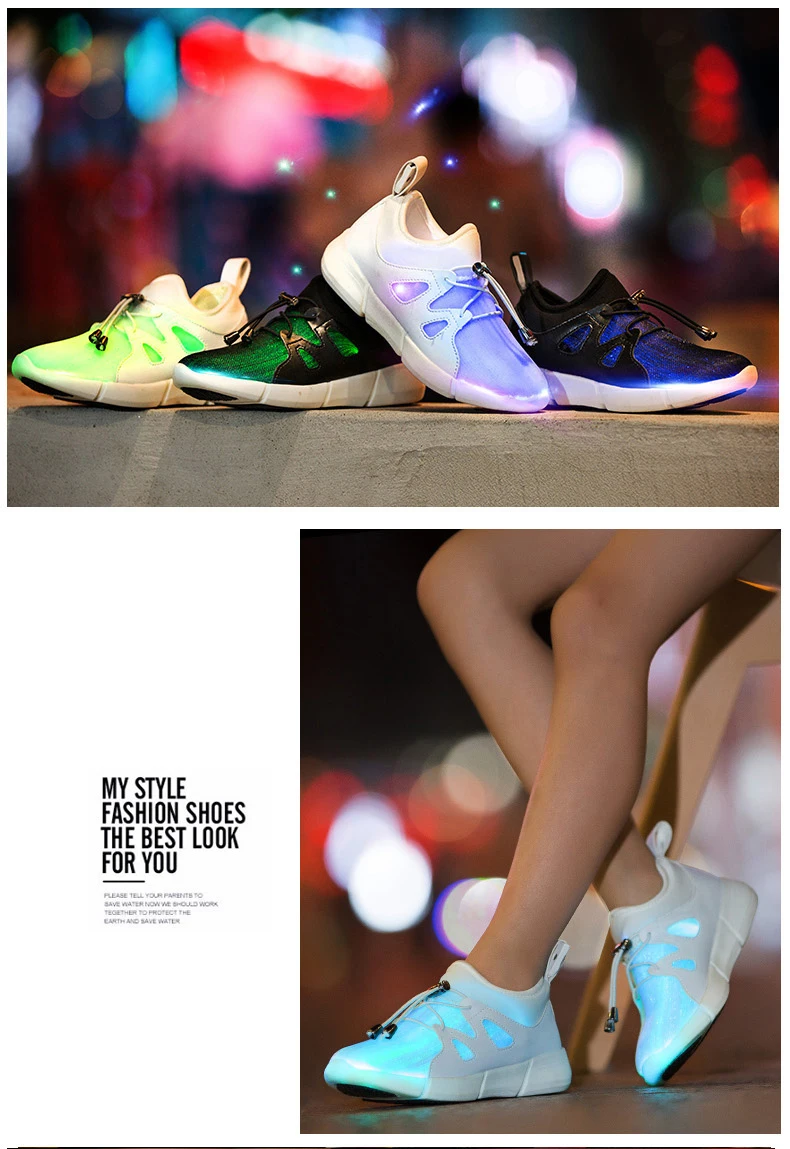Светящиеся кроссовки для мальчиков и девочек с USB зарядкой, светящиеся кроссовки для мужчин и женщин, светящаяся обувь, размер 25-40