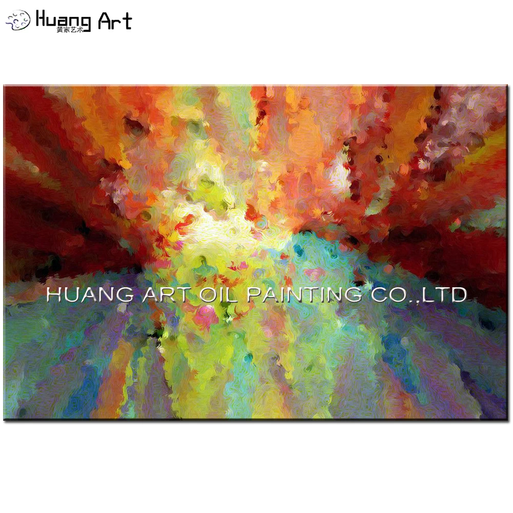 New Ideas Art Hand-painted Abstract Oil Paintings for Living Room Wall Decor Handmade Modern Colorful Landscape Oil Picture Art