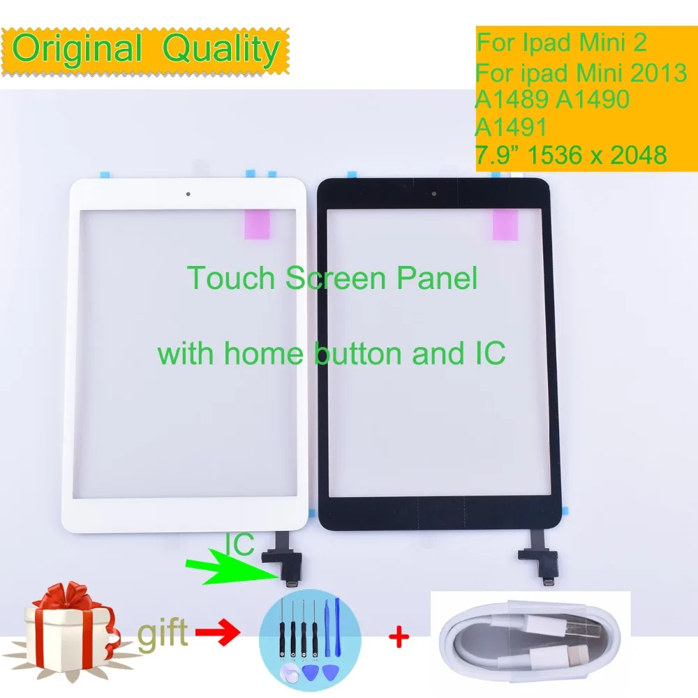 

Original For Apple Ipad Mini 2 2013 Touch Screen Digitizer LCD Front Panel For IPAD Mini2 A1489 A1490 A1491 Touchscreen With IC