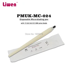 Большая скидка 100 шт Одноразовые 3D ручки для микроблейдинга с 7CF 12CF 14CF 17CF 18U иглы для микроблейдинга бровей для ручного татуажа Перманентный макияж