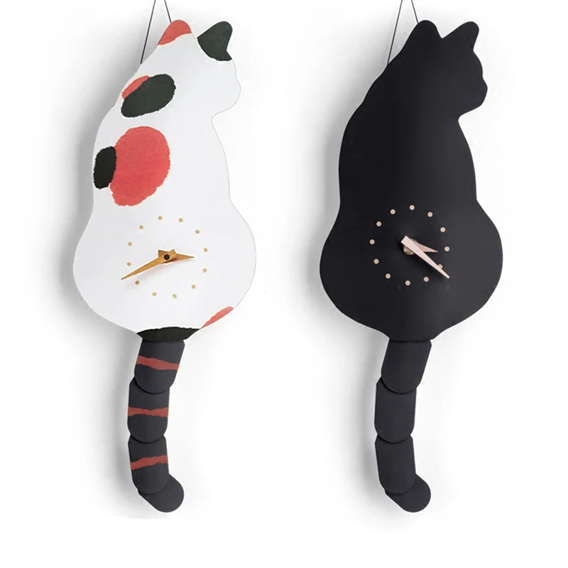 

Creative Cat Wall Clock DIY Living Room Guess Women Mechanism Home Wall Decoration Watches Kids Relogio Parede Gift WZH422
