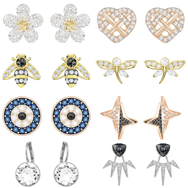 

SERVICE YOU Fashion 100% Sterling Silver Original 1:1 Have Logo High Qualityt GREETING Earrings Women Jewelry Free Mail
