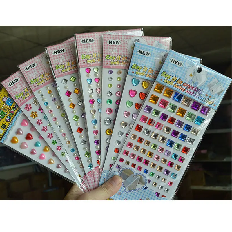1 Sheeet Children Acrylic Diamond Sticker DIY For Kids Gift Sticker
