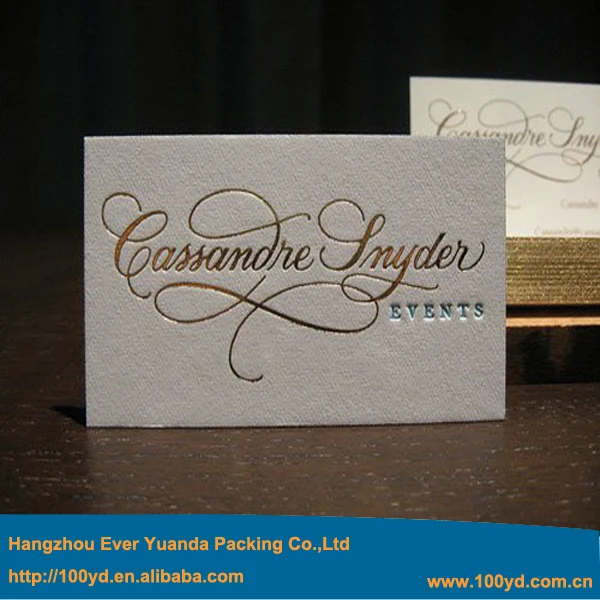 Custom Hot Foil Gold Stamping Business card Printing Letterpress