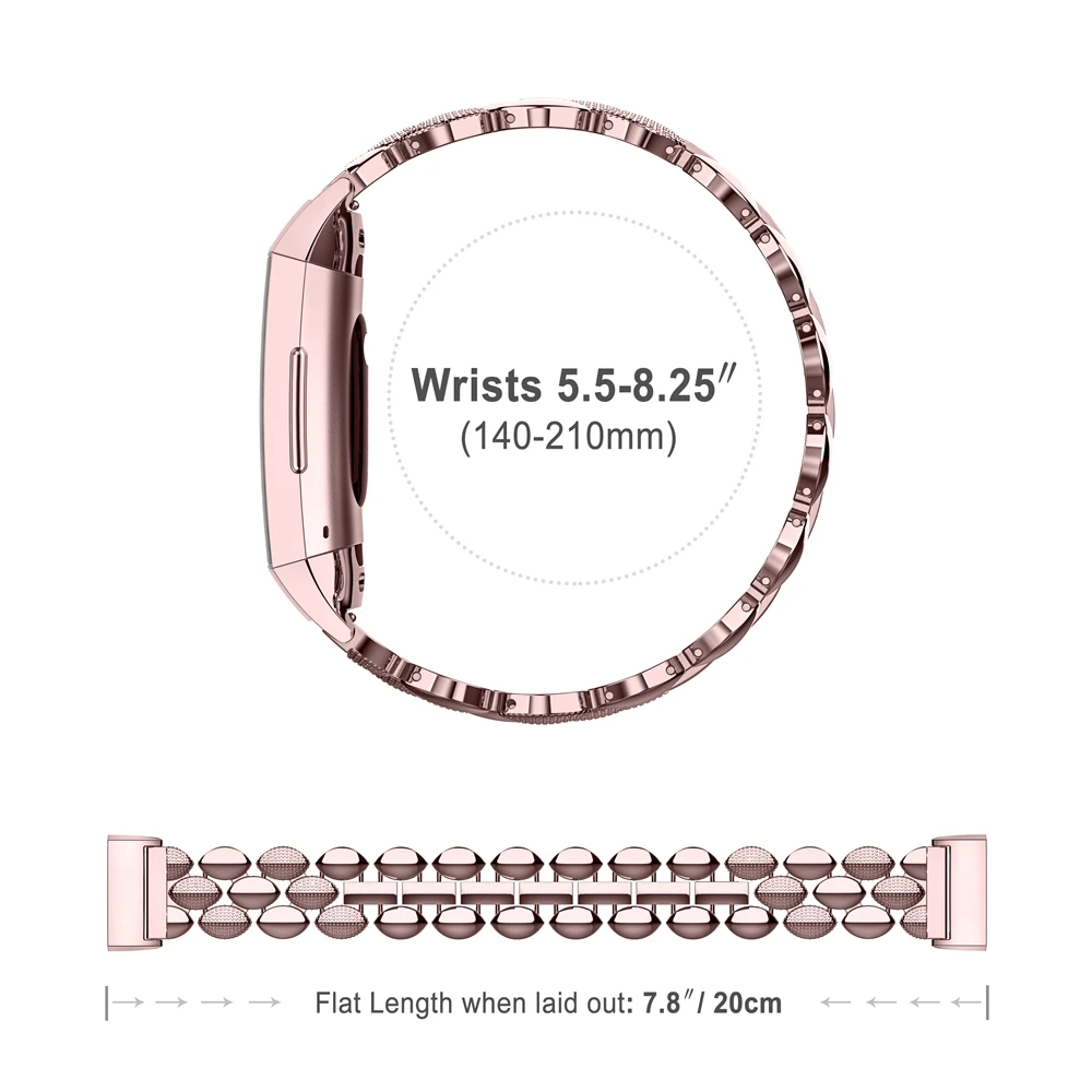 Роскошный ремешок для часов для женщин разворачиваться Металл Замена интимные аксессуары ремешок браслет Совместимость Fitbit Charge 3 полосы