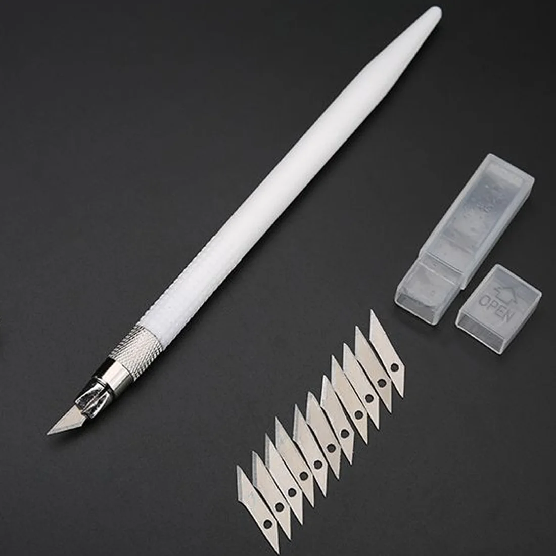 

1Set 12 Blades Wood Carving Tools Fruit Food Craft Sculpture Engraving Knife Scalpel DIY Cutting Tool PCB Repair Tool