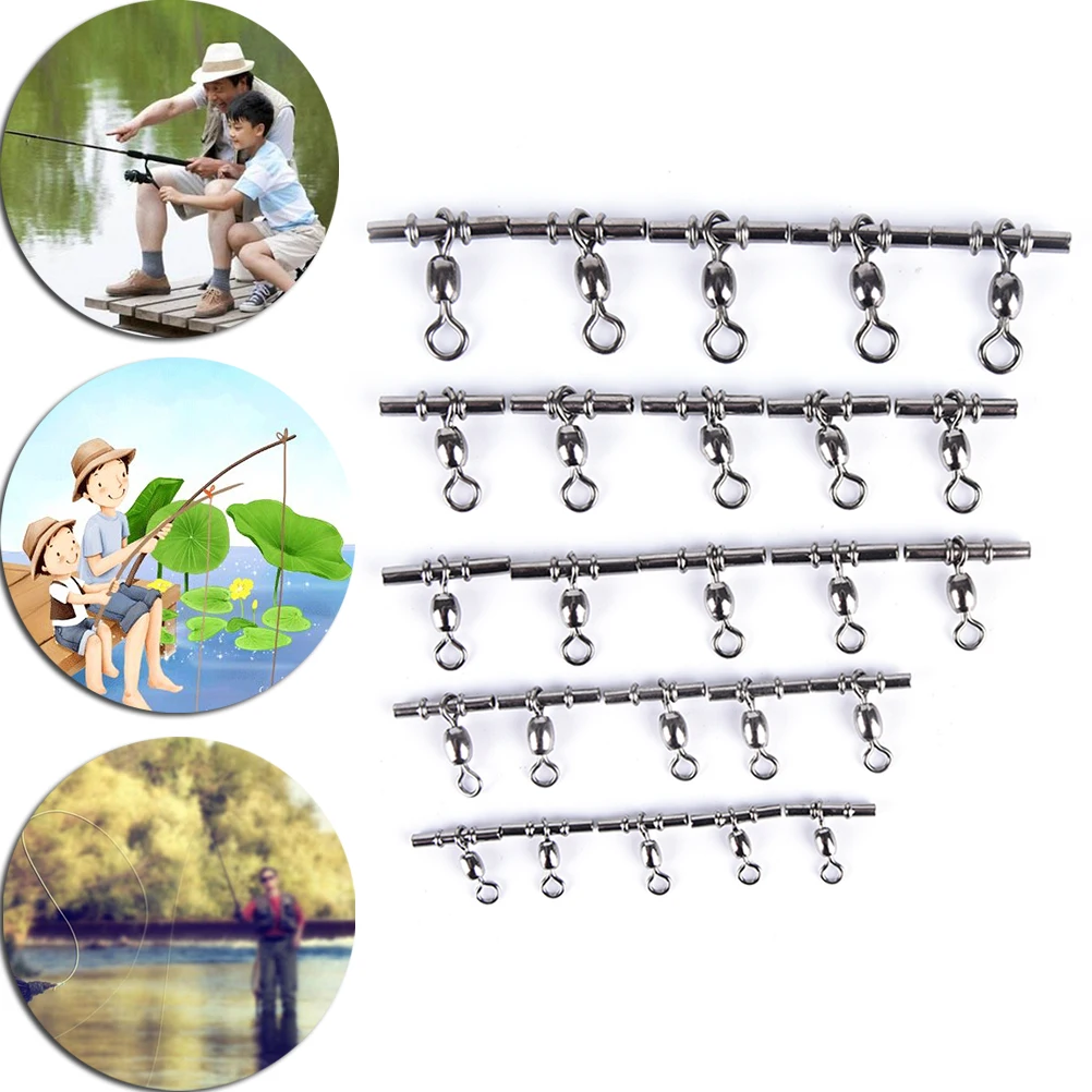New 10pcs Cross Line Crane Fishing Swivel Brass With Black Nickle Fishing Cross-line Crane Swivels Connector Size 1 2 3 1/0 2/0