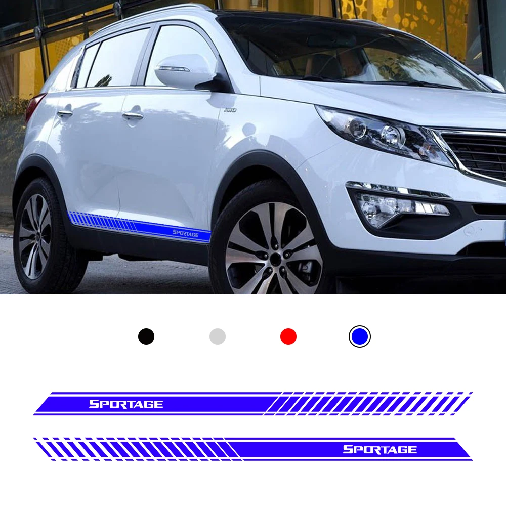 

For Kia Ceed Forte Soul Stonic Sportage Cerato Rio Sedan Niro Car Racing Decals Stripe Wraps Body Graphics Car Styling 1 pair