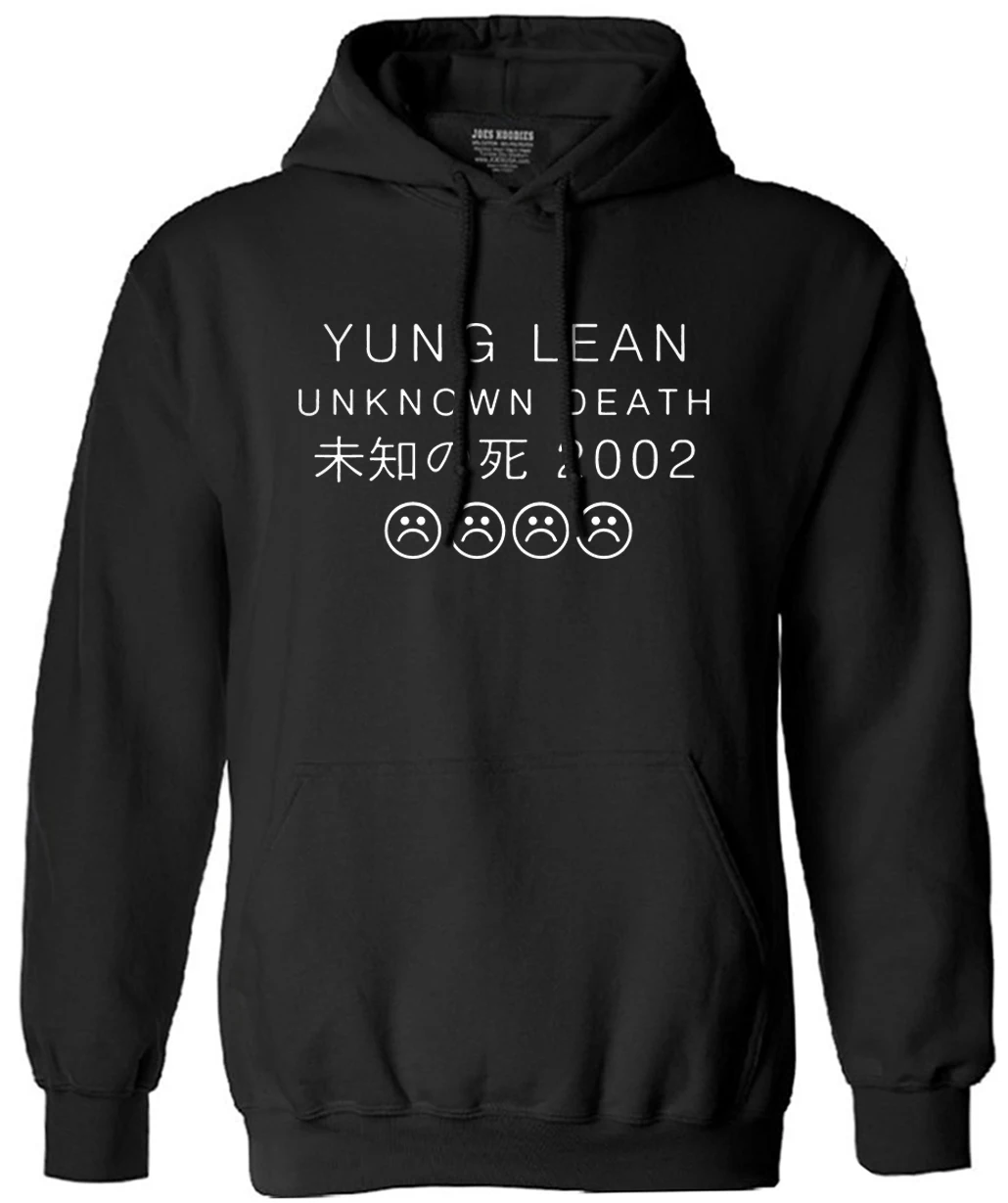 Свитшот YUNG LEAN UNKNOWN DEATH Sad для мужчин хлопковый спортивный костюм с длинным рукавом