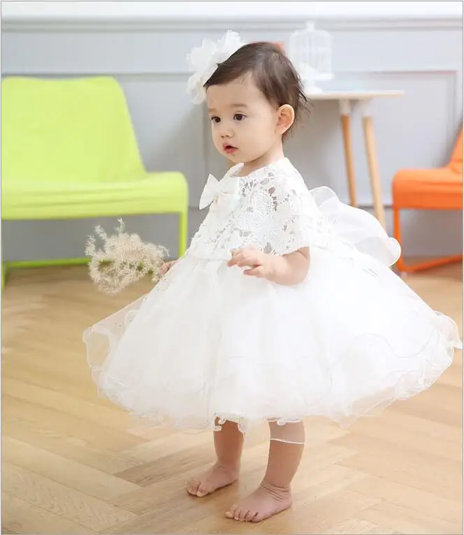 

Newborn photography dress Tutu Toddler baptism Infant Christening Gown Baby Girls princess dress for birthday party