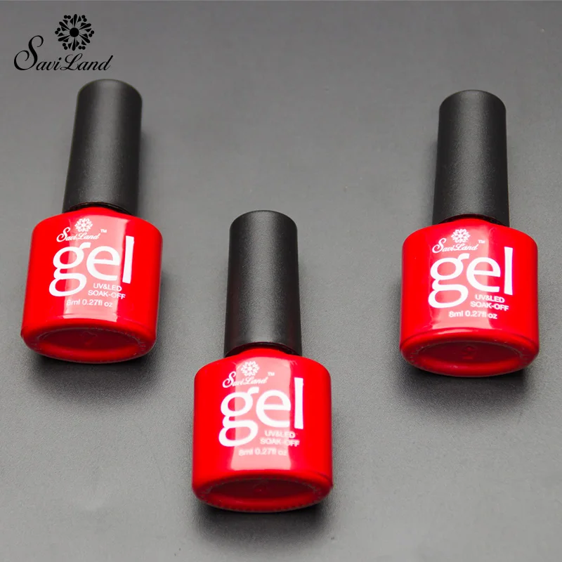Saviland профессиональная градиентная красная серия цветов Esmaltes полуперманентный УФ-гель для ногтей впитывающий гель лак для ногтей