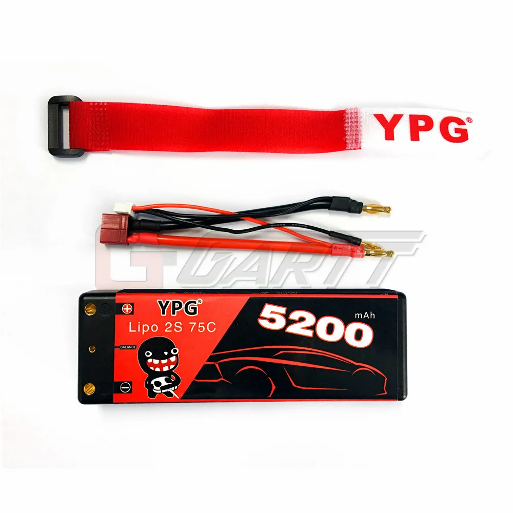 YPG 5200mAH 7,4 V 75C 2S Lipo батарея для RC модели автомобиля лодки грузовика Багги и 3650 35ooKV Inrunner двигателя