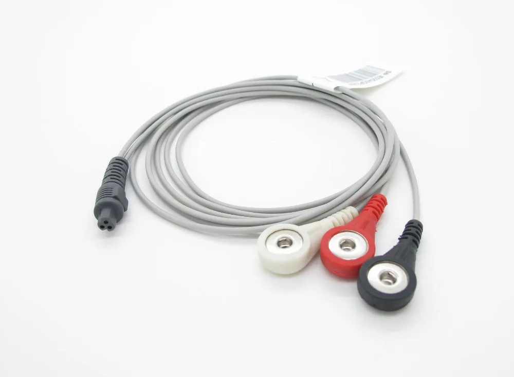 

Electrode 3-Pin Lead Wire Cable for HEAL FORCE PRINCE 180B Portable ECG Sensor sleep 180B0 180B1 Handheld Easy EKG Heart Monitor