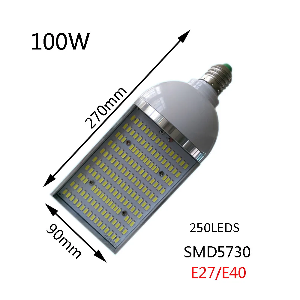 30 Вт 45 Вт 65 Вт 80 Вт 100 Вт E27/E40 светодиодный уличный светильник светодиодный кукурузный светильник светодиодный парковки светильник 2 года гарантии