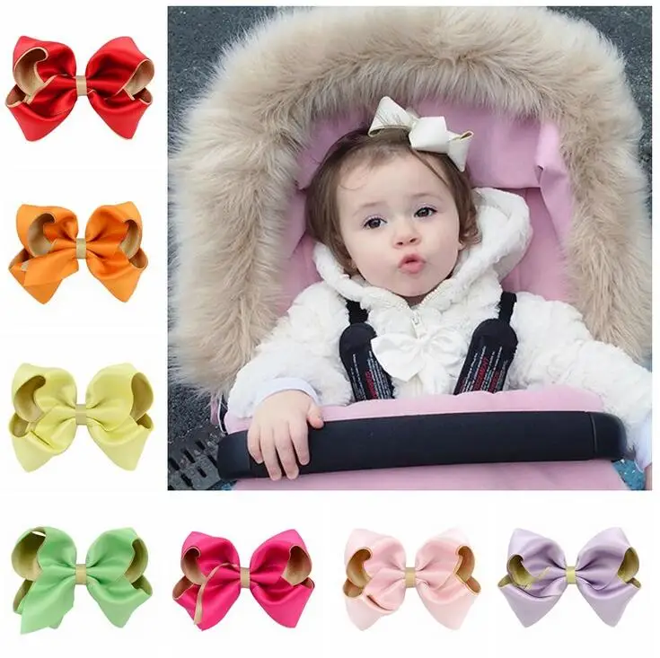 satin two tone twisted hairbow