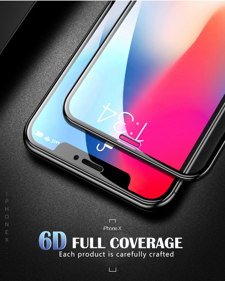 6D Защитное стекло для iphone 6 6S 7 8 plus X стекло на iphone 11 pro XR XS MAX защита экрана iphone 7 6 s Защита экрана XR