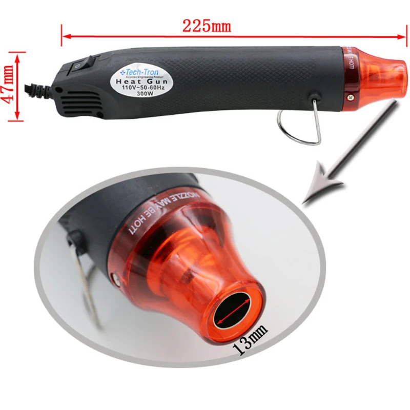 Тепловой пистолет с вилкой для ЕС/США/Великобритании 300 Вт|heat gun 300w|heat gunheat shrink |