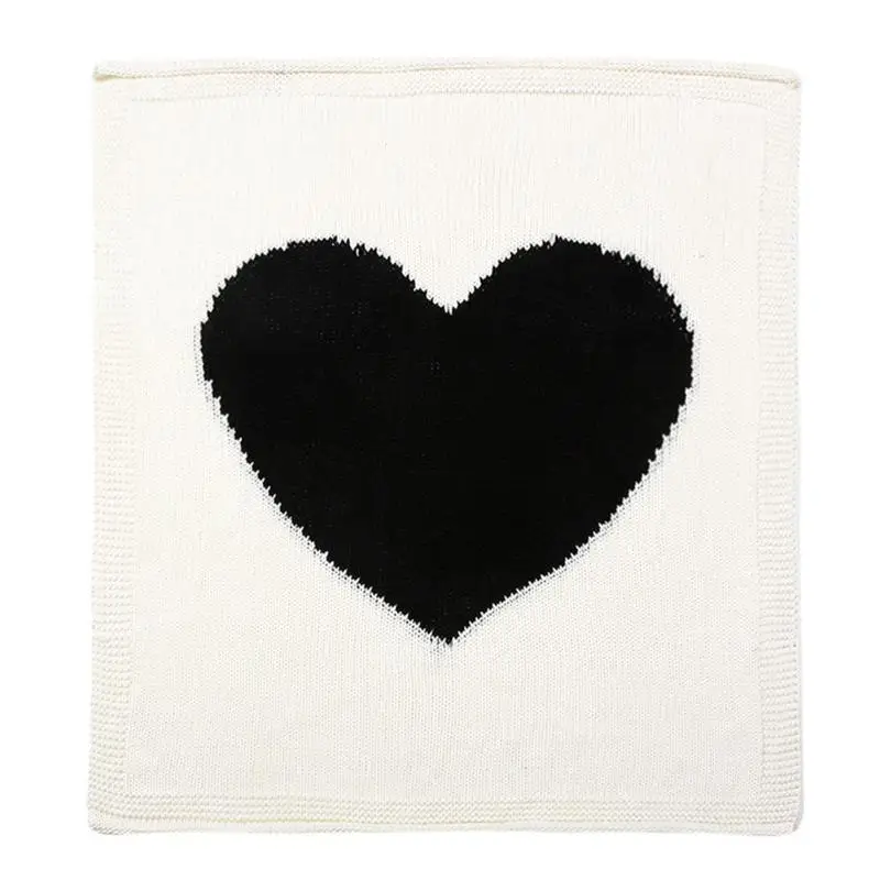 Детское трикотажное одеяло в форме сердца пеленка одеяла постельные принадлежности одеяло для новорожденных Пеленание Одеяло реквизит