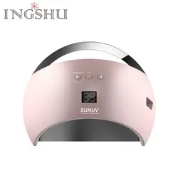 Ingshu sun6 Smart Сушилка для ногтей 48 Вт Светодиодный УФ-лампы с Сенсор и ЖК-дисплей таймер уникальный слабом огне режим двойной мощность для