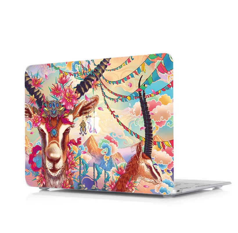 Чехол для планшета с цветным рисунком чехол ноутбука + клавиатуры Apple Macbook Air Pro Retina