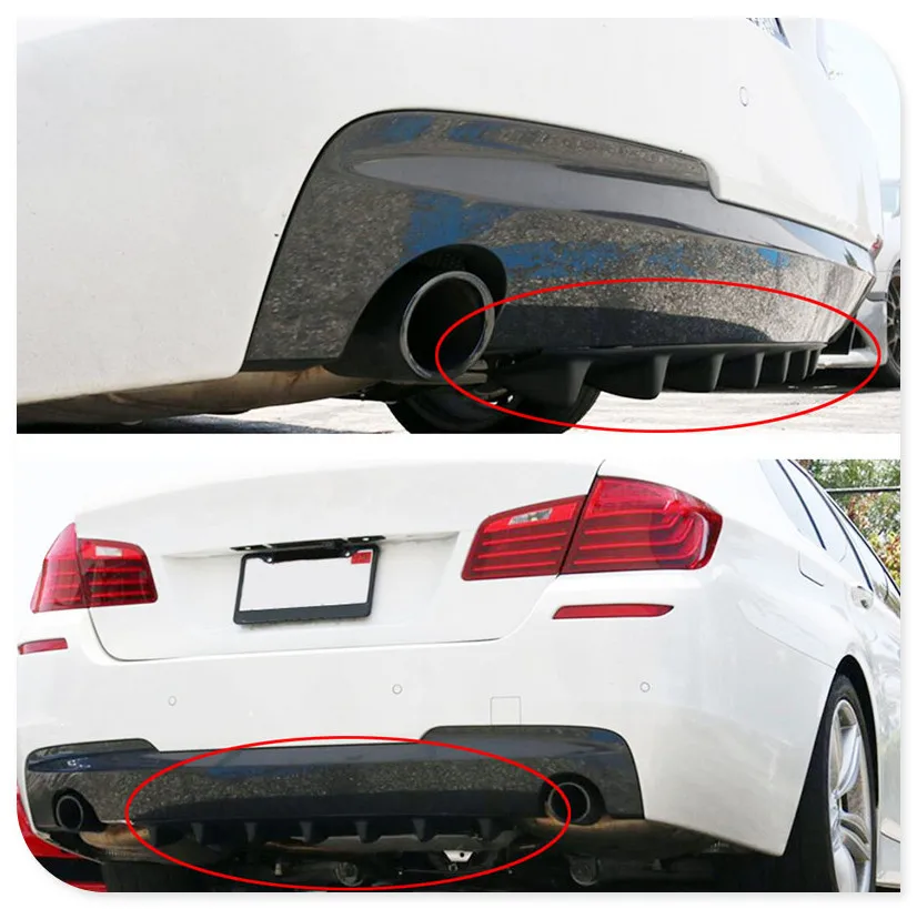Автомобильный задний диффузор для губ Fin BMW all series 1 2 3 4 5 6 7 X E F E46 E90 F09 скутер Gran i8 Z4 X5