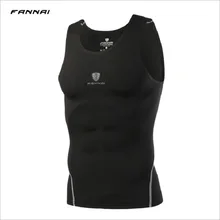 Fannai Мужской без рукавов компрессионный жилет для бега мужские спортивные колготки для спортзала фитнес эластичность Быстросохнущий Удобный спортивный жилет