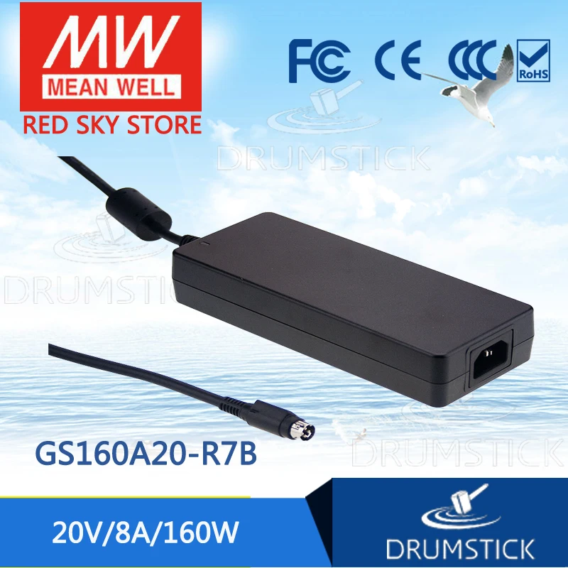 

MEAN WELL GS160A20-R7B 20V 8A meanwell GS160A 20V 160W AC-DC Industrial Adaptor