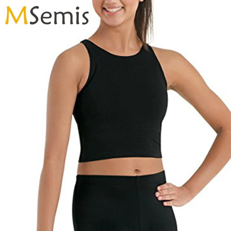 

Ballet leotards for girls Sleeveless Basic Crop Top Tanks Tops for Ballet Dance Stage Performance Workout gymnastics leotard