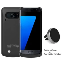 Внешнее зарядное устройство, чехол для samsung S7 edge, 5200 мАч, с магнитным креплением для автомобильной розетки