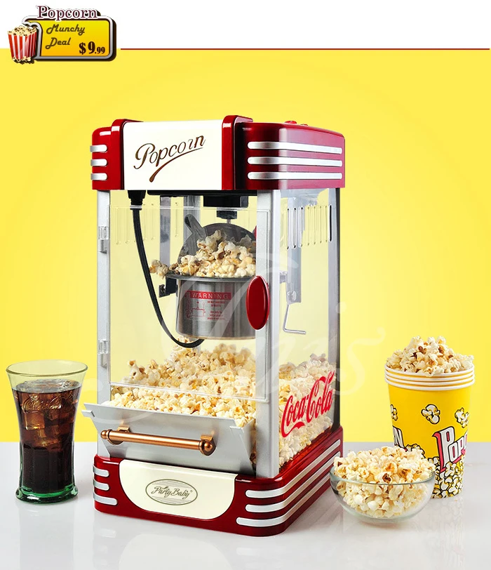 DIY for store commercial sale big cheap air oil popcorn maker machine