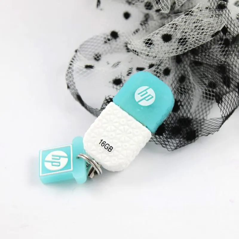 HP USB Flash 64gb pendrive 32gb Mini Pen Drive v175w Silicone DJ Music Memory Stick 16gb Cle USB flash disk on key 2.0 Memoria  (6)