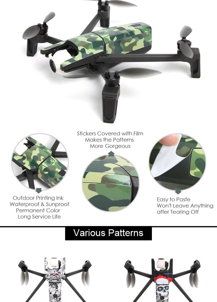 Путем самостоятельного выбора между 3 м украшения Обёрточная бумага кожи водостойкий Стикеры наклейка комплект для Parrot Anafi средства ухода за кожей и пульт дистанционного управления