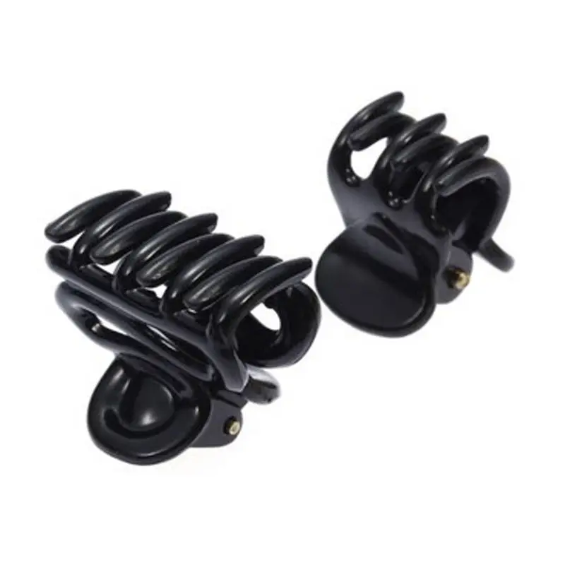 Stylish 10 Mixed Small Plastic Black Hair Clips Hairpin Claws Clamps ...